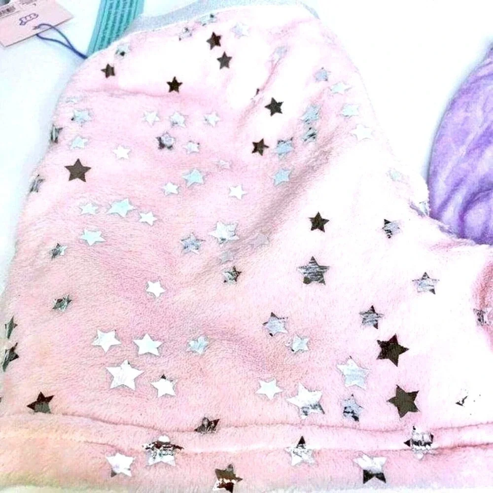 More Than Magic Pajama Shorts Girls 14 16 Pink Silver Star Soft Sleep NWT